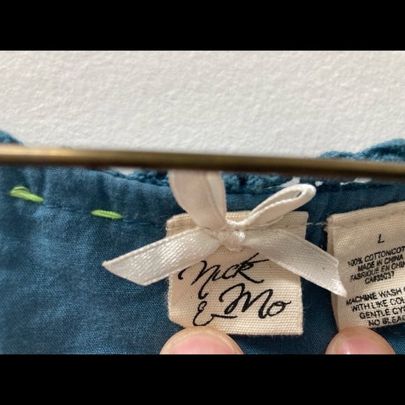 Nick & Mo teal boho jacket with eyelet detailing size large - Picture 4 of 8